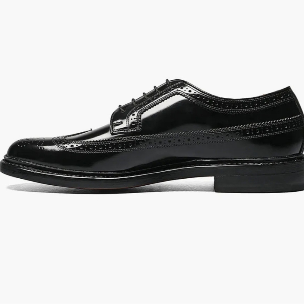 Florsheim Imperial Kenmoor Black Leather Wing Tip Oxford Shoes